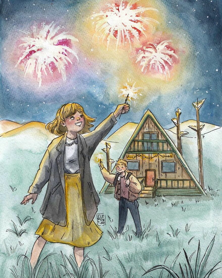 I Left My Job To Be A Full-Time Illustrator A Few Months Ago, Here Are 21 Cute Moments I Created With Watercolor And Ink