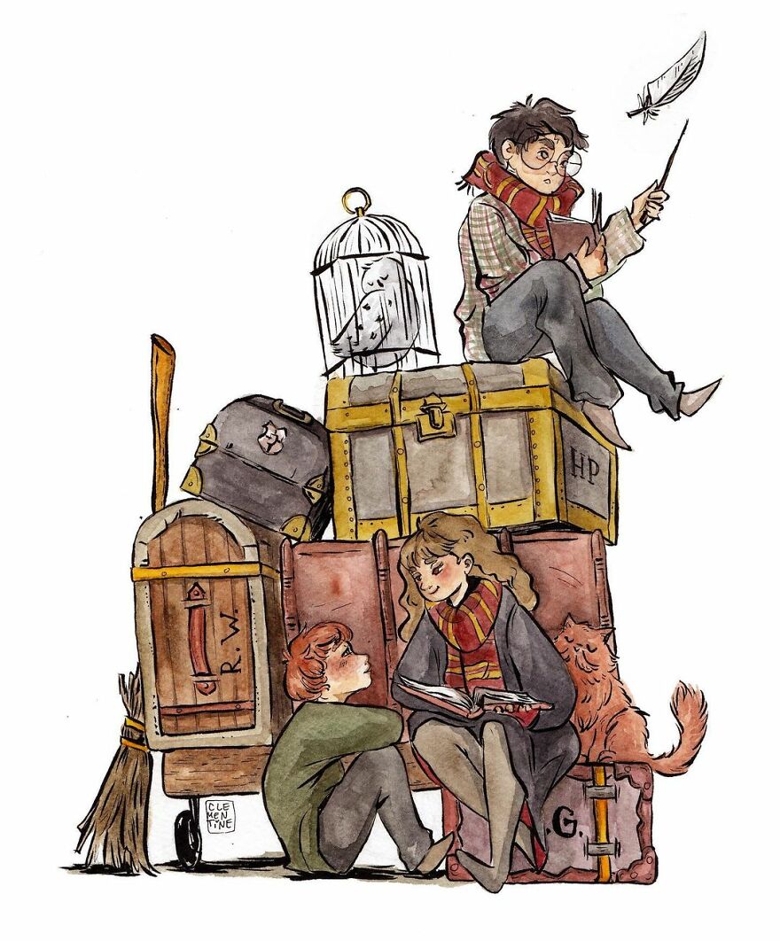 I Left My Job To Be A Full-Time Illustrator A Few Months Ago, Here Are 21 Cute Moments I Created With Watercolor And Ink