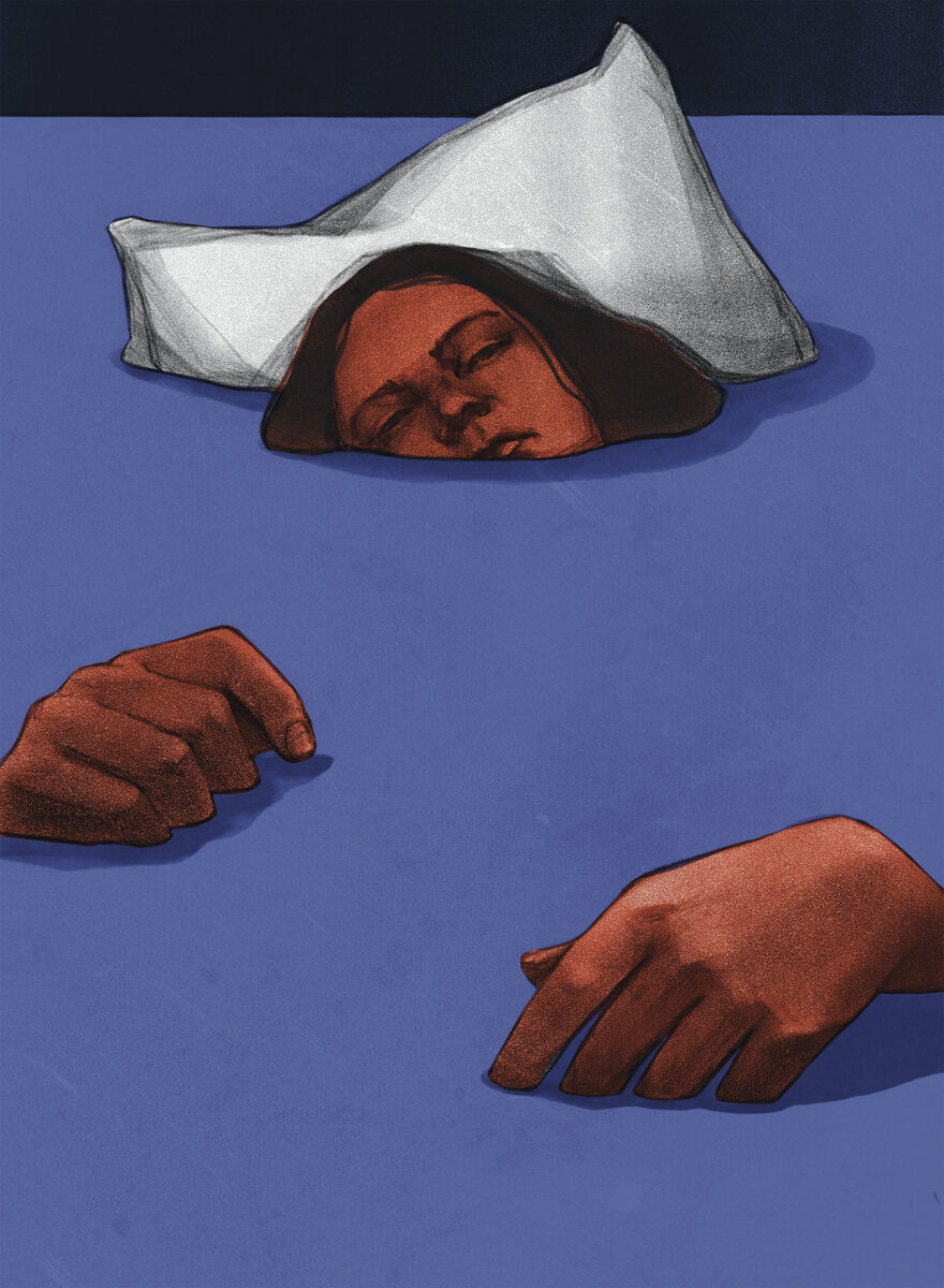 “Day, Night And Day Again” An Illustration For The Essay Of Daiva Budrienė About Her Experiences While Being Infected With Coronavirus. Commissioned By “Moteris” Magazine