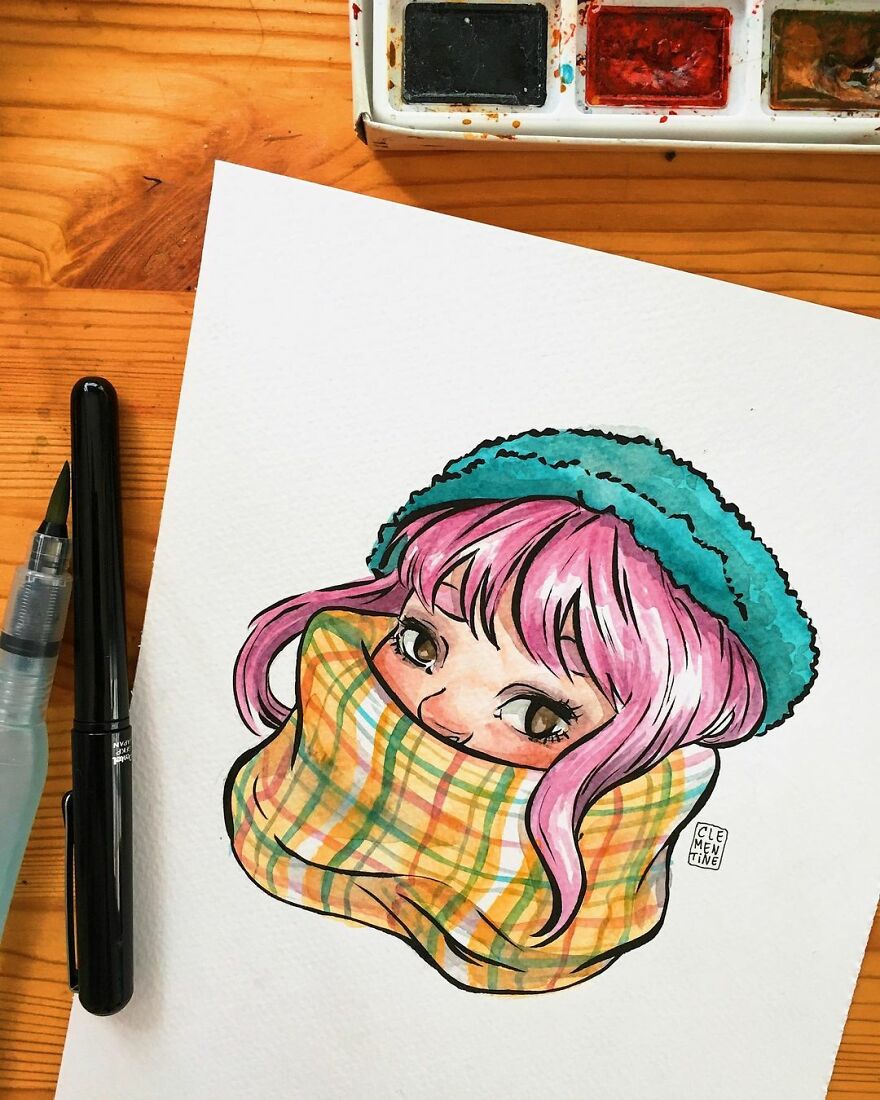 I Left My Job To Be A Full-Time Illustrator A Few Months Ago, Here Are 21 Cute Moments I Created With Watercolor And Ink
