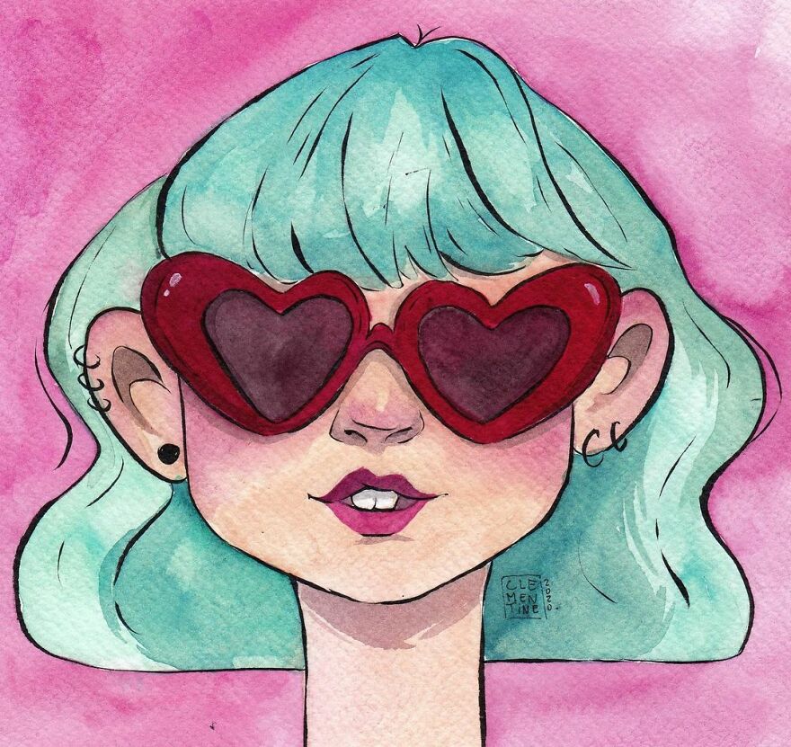 I Left My Job To Be A Full-Time Illustrator A Few Months Ago, Here Are 21 Cute Moments I Created With Watercolor And Ink