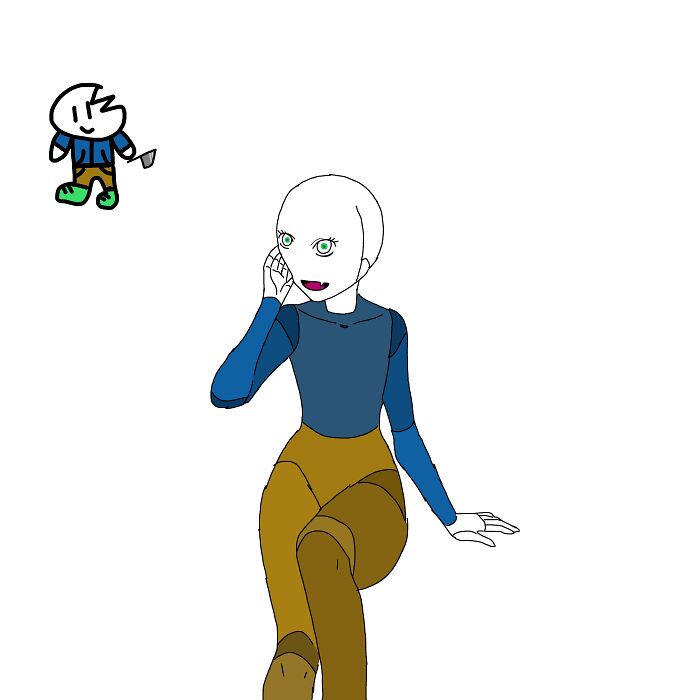 Here Is My Attempt Top Left Is The Original Character From 2-3 Years Ago