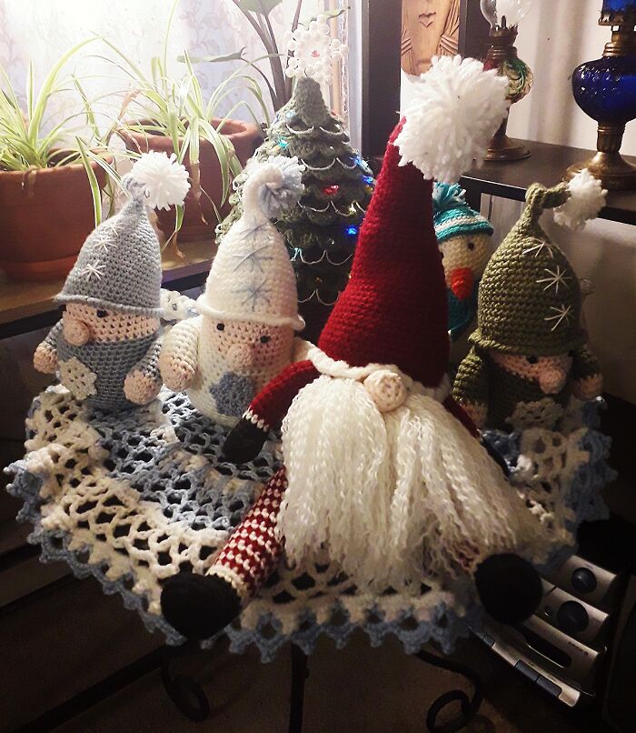 Made My Boyfriend A Christmas Santa Gnome, Elves And A Tree