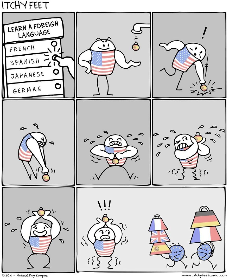 Artist Hilariously Illustrates The Differences Between Different Countries And Languages (New Pics)
