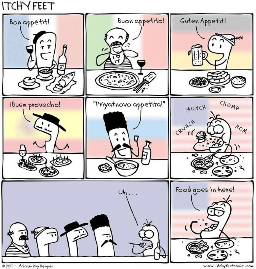 Artist Hilariously Illustrates The Differences Between Different Countries And Languages (New Pics)