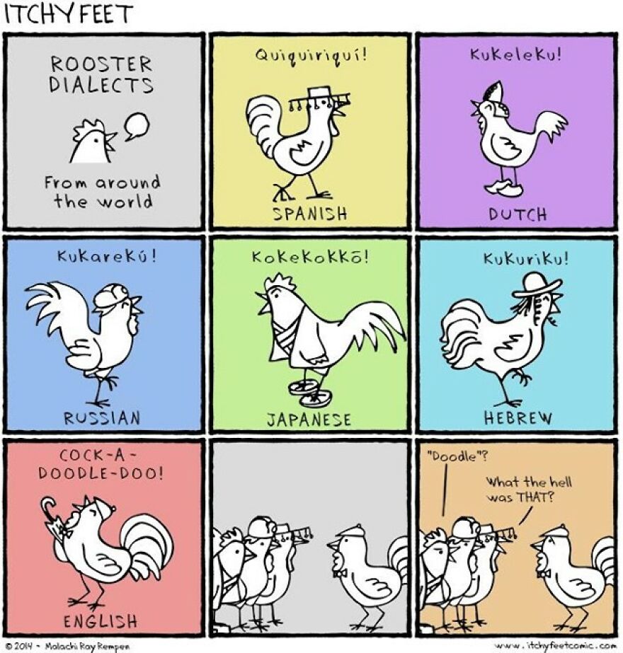 Artist Hilariously Illustrates The Differences Between Different Countries And Languages (New Pics)