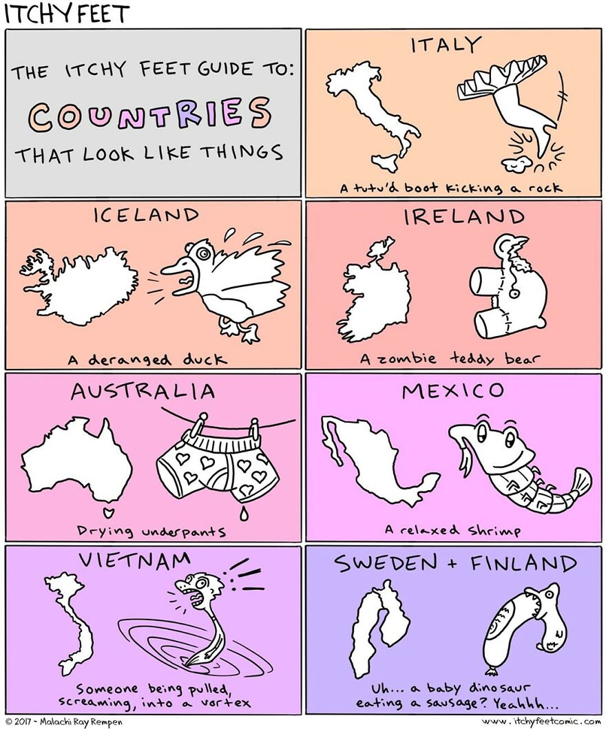 Artist Hilariously Illustrates The Differences Between Different Countries And Languages (New Pics)