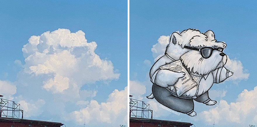Artist Created Drawings Inspired By Cloud Shapes