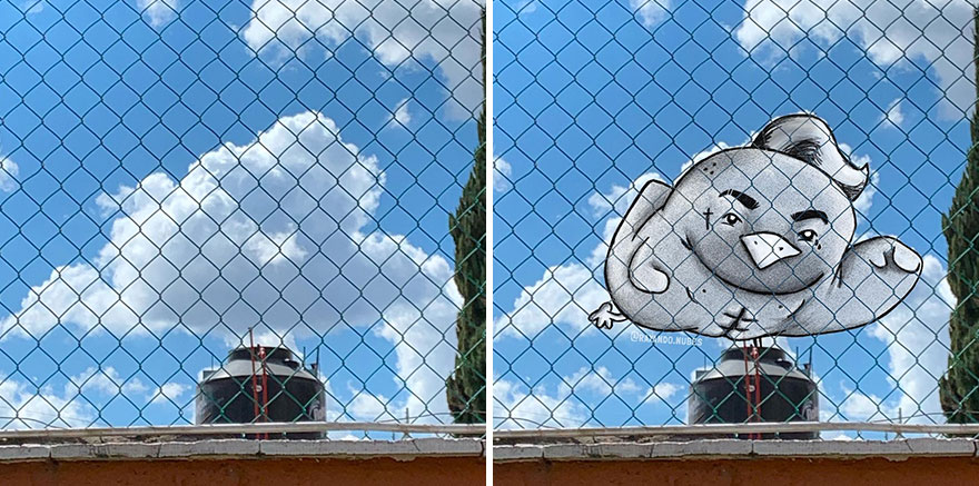 Artist Created Drawings Inspired By Cloud Shapes