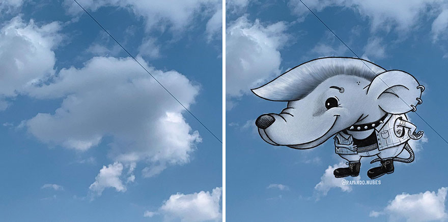 Artist Created Drawings Inspired By Cloud Shapes