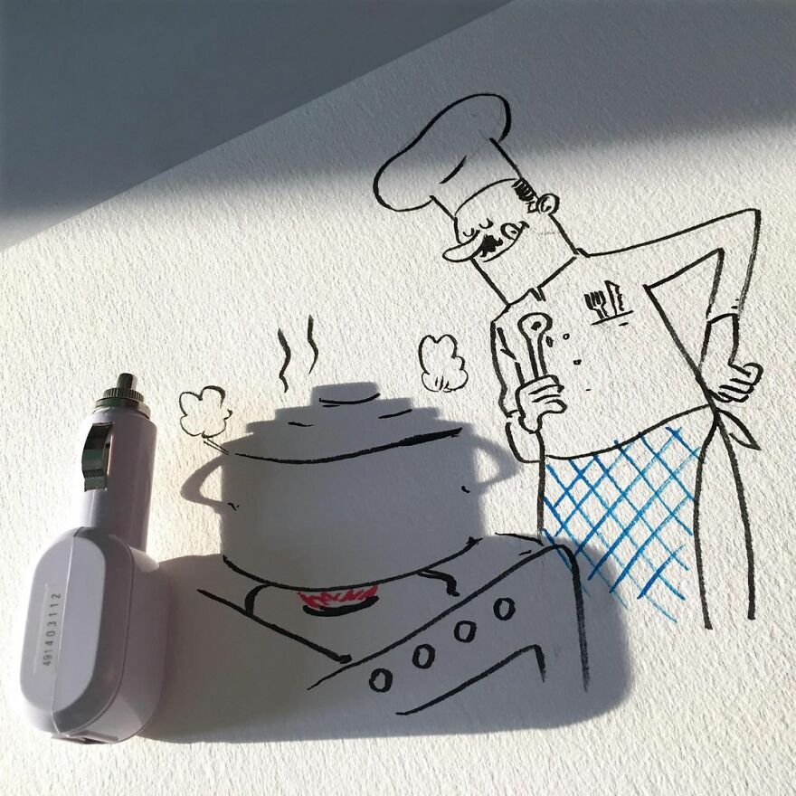 Artist Transforms Shadows Of Everyday Objects Into Incredible Images