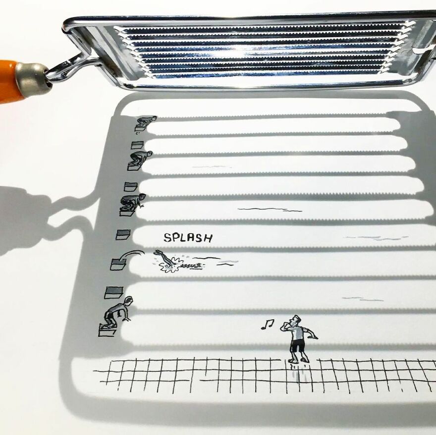 Artist Transforms Shadows Of Everyday Objects Into Incredible Images