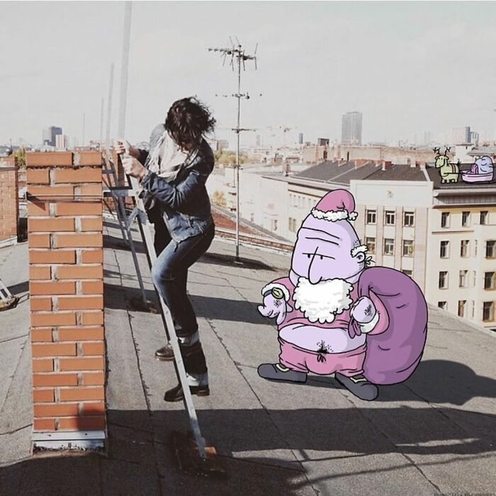 Illustrator Adds Funny Cartoons To Strangers’ Instagram Photos (30 New Pics)