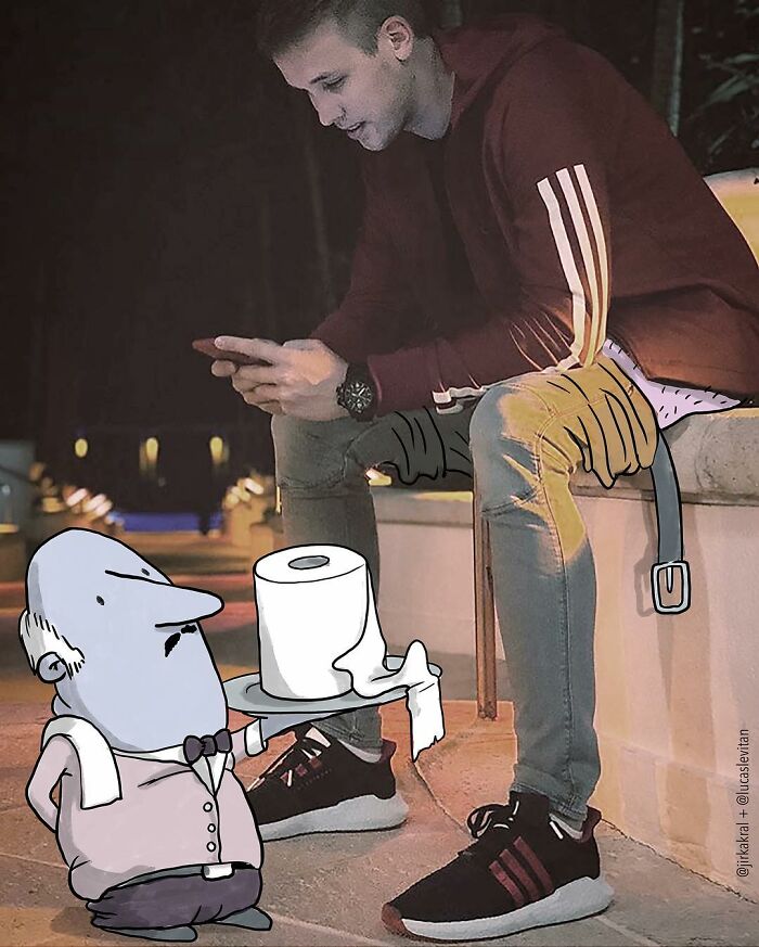 Illustrator Adds Funny Cartoons To Strangers’ Instagram Photos (30 New Pics)