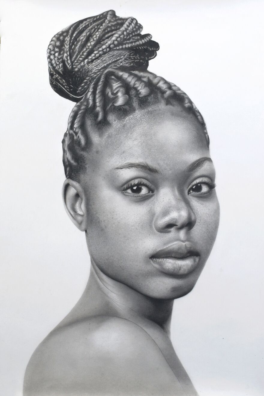 Hyperrealistic Drawing Of Ezinne Hyperrealistic Drawing Of Ezinne