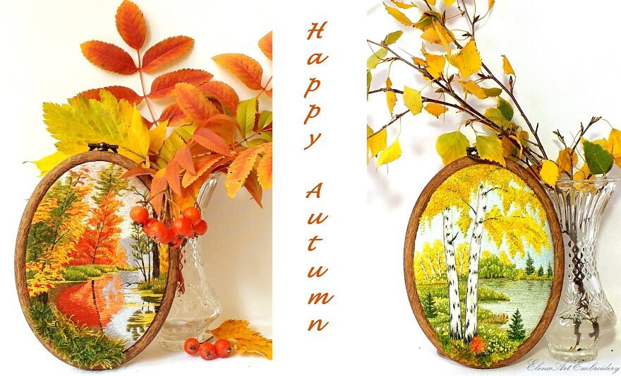Embroidery Art. Wonderful Autumn. Embroidery Art. Wonderful Autumn.