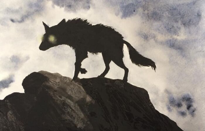 I Did This Creepy Painting Inspired By The Cryptid Called The Shunka Warakin