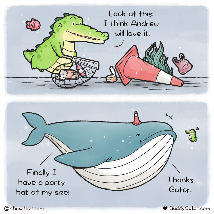 Here Are My 28 Most Recent Buddy Gator Comics To Continue Spreading The Positive Vibes.