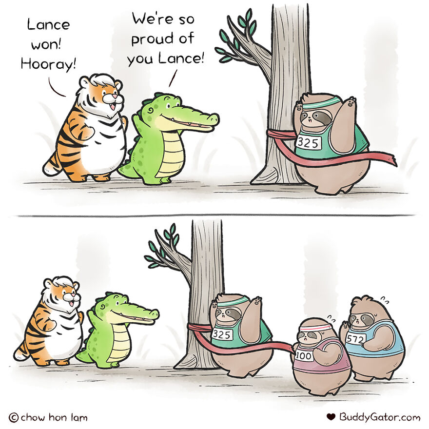 Here Are My 28 Most Recent Buddy Gator Comics To Continue Spreading The Positive Vibes.