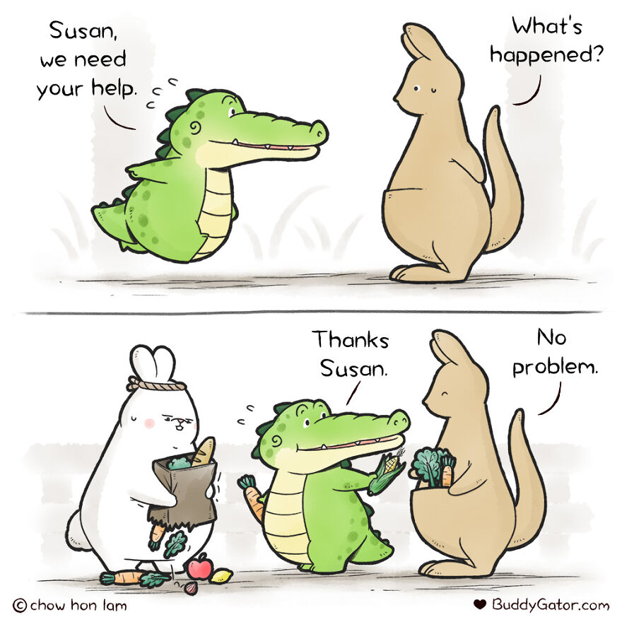 Here Are My 28 Most Recent Buddy Gator Comics To Continue Spreading The Positive Vibes.