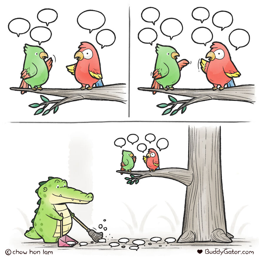 Here Are My 28 Most Recent Buddy Gator Comics To Continue Spreading The Positive Vibes.