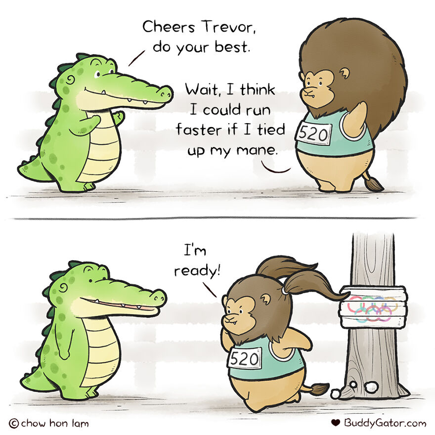 Here Are My 28 Most Recent Buddy Gator Comics To Continue Spreading The Positive Vibes.