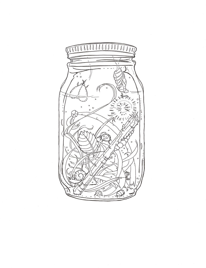 I Drew 41 Illustrations Over 2 Years For My Self-Published Coloring Book. Now I Can't Quit Doodling! (12+ Pictures)