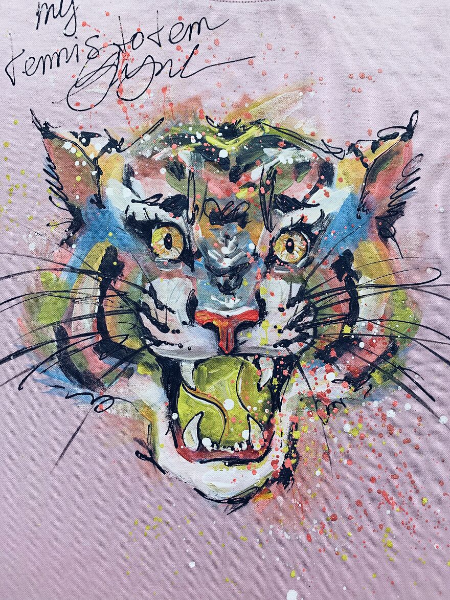 Artist Katya Yakush Paints With Acrylics On Clothes