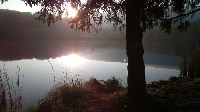 Autumn Light. Lac De La Thuile, Savoie, France
