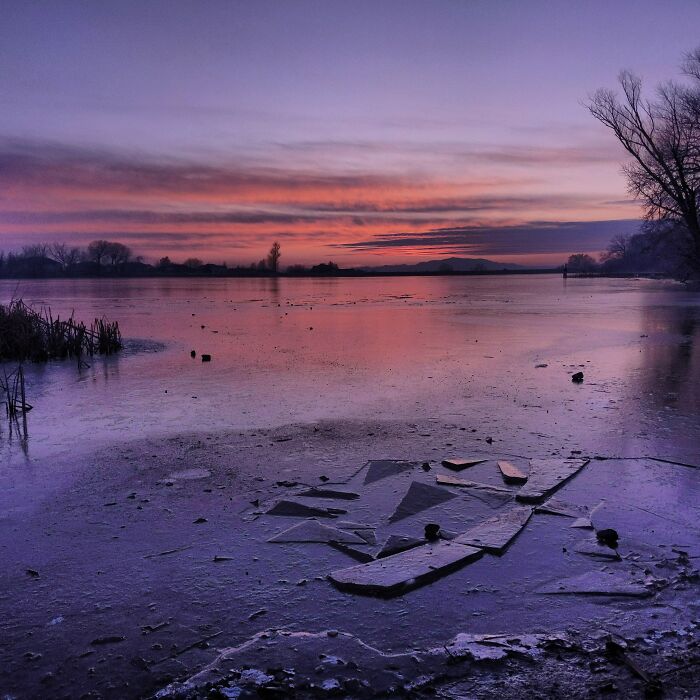 Winter Sunset In Utah