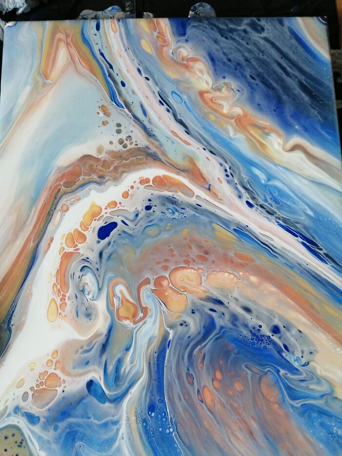 One Of My Favourite Acrylic Pours, So Far.
