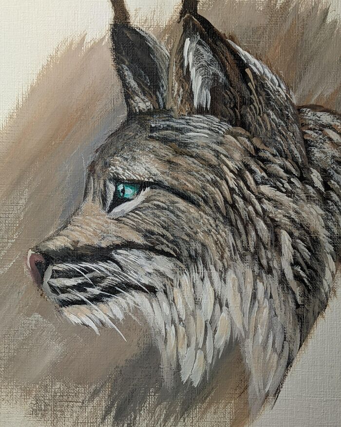 This Painting I Did Of A Lynx