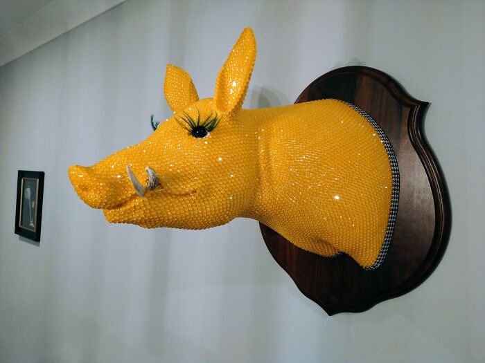 I Glued A Bunch Of Rhinestones To A Taxidermy Form