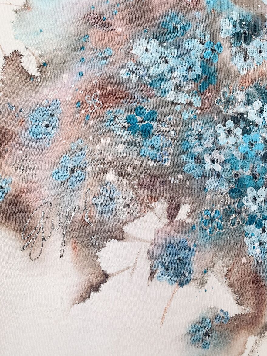 Artist Katya Yakush Paints With Acrylics On Clothes