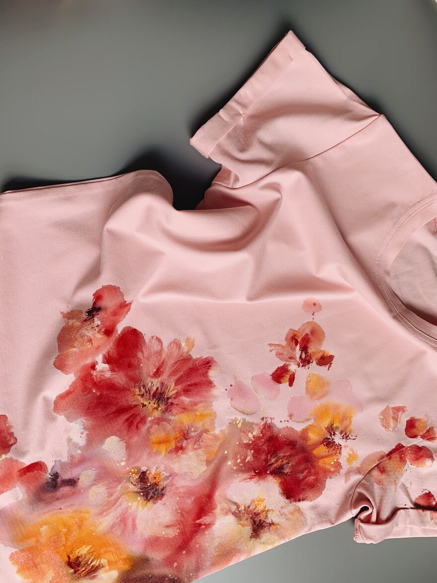 Artist Katya Yakush Paints With Acrylics On Clothes