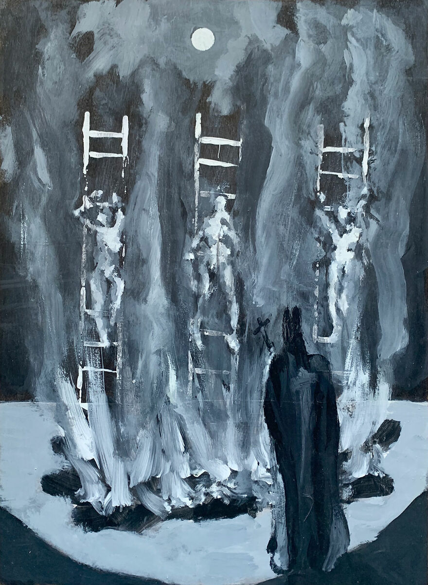 Artist Who Just Celebrated His 90th Birthday Exhibits His Dark Occult Works For First Time At The Witchcraft Museum In Cleveland