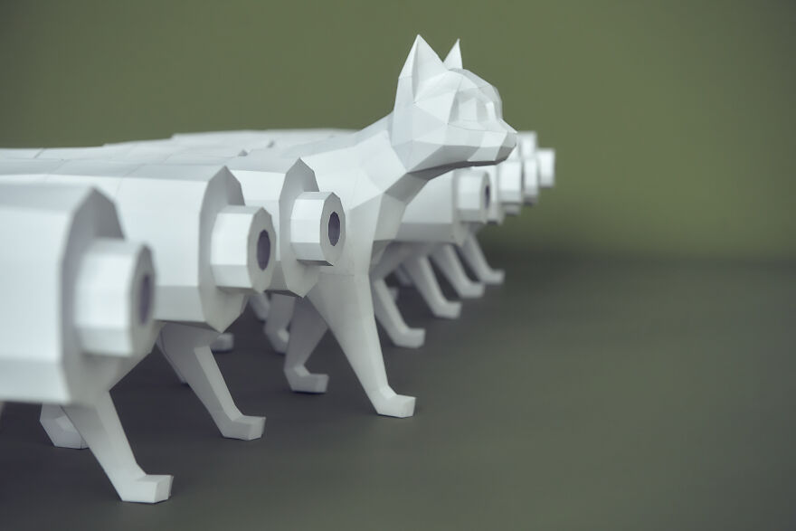 Assembled A 5 Meter Cat From Paper, 2 Months Of Work
