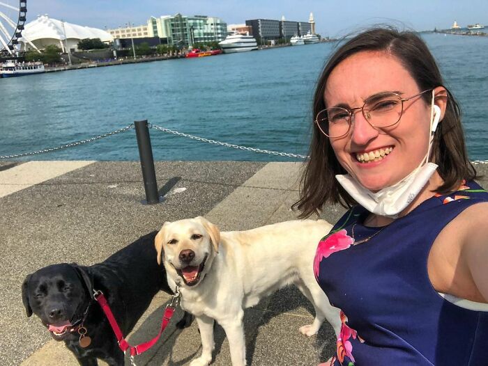 Labrador Named Lily Always Gets Her Deaf Sister When It’s Time For A Walk Labrador Named Lily Always Gets Her Deaf Sister When It’s Time For A Walk