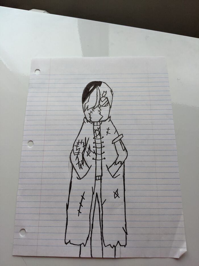 Actually The Most Recent Drawing I Have Of Him! This Is Trikaz, My Smoking Angsty Boi. I'm Not Used To Human Portraits Yet!