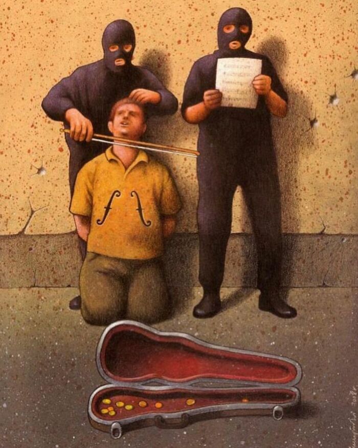 95 New Illustrations By Artist Pawel Kuczynski Put Their Finger On The Wounds Of Today's Society