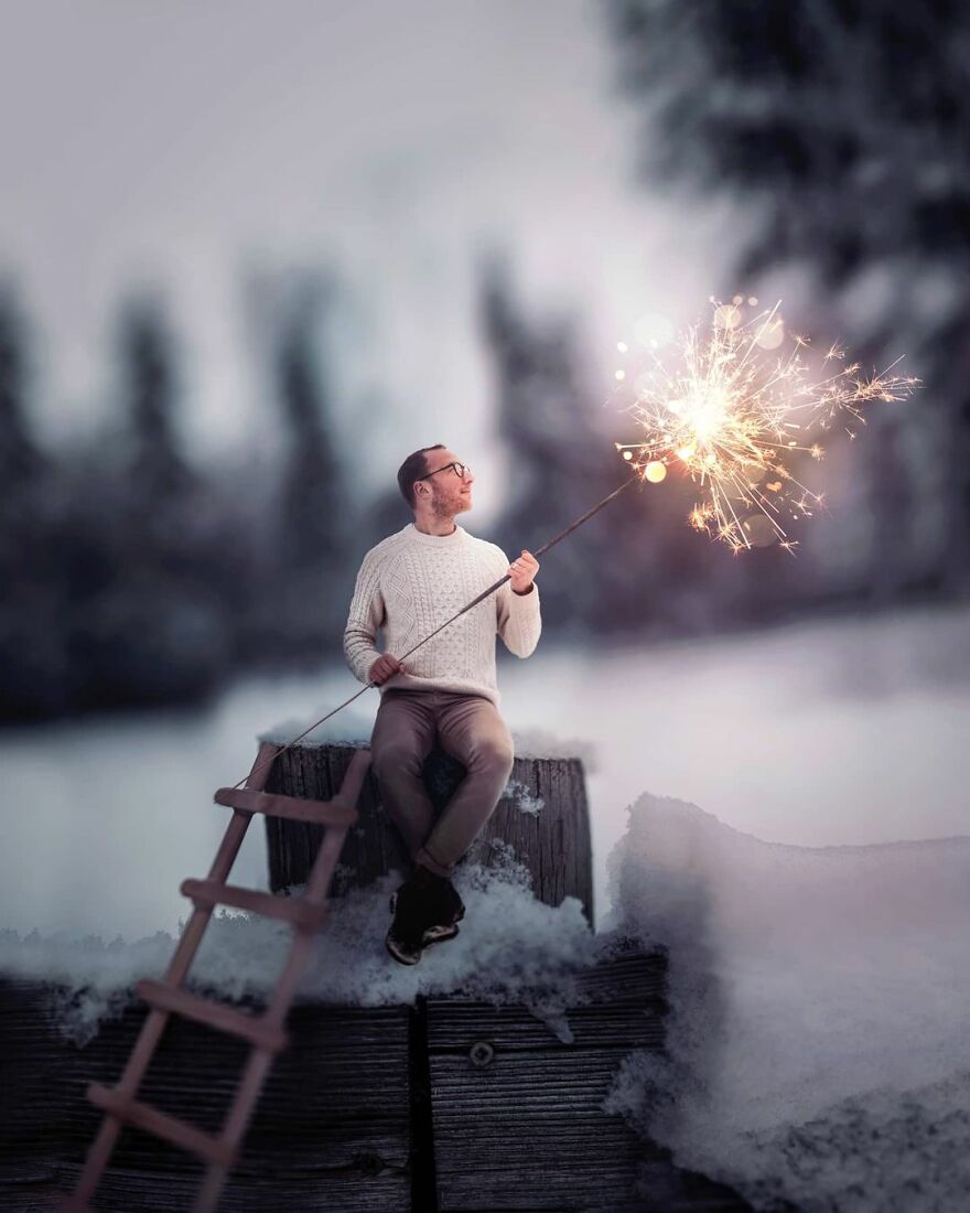 Photographer Creates Amazing Miniature Images Of Himself