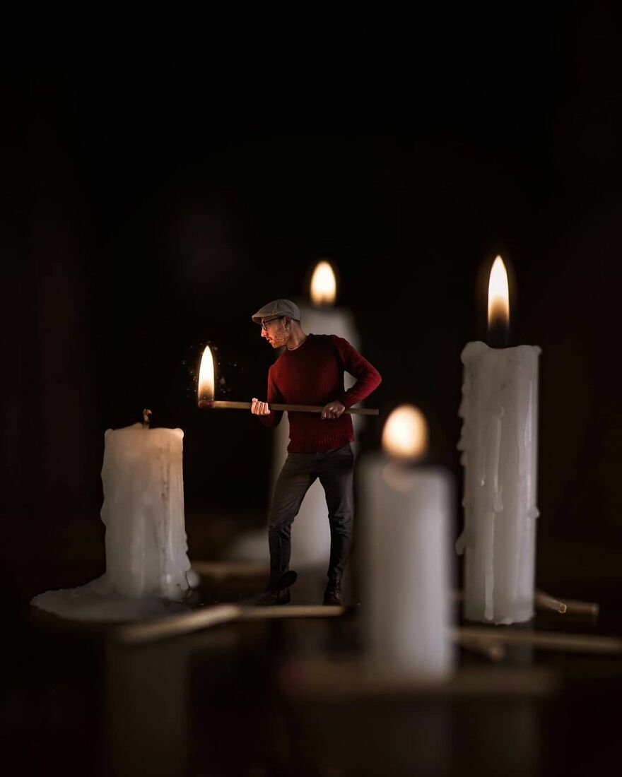 Photographer Creates Amazing Miniature Images Of Himself