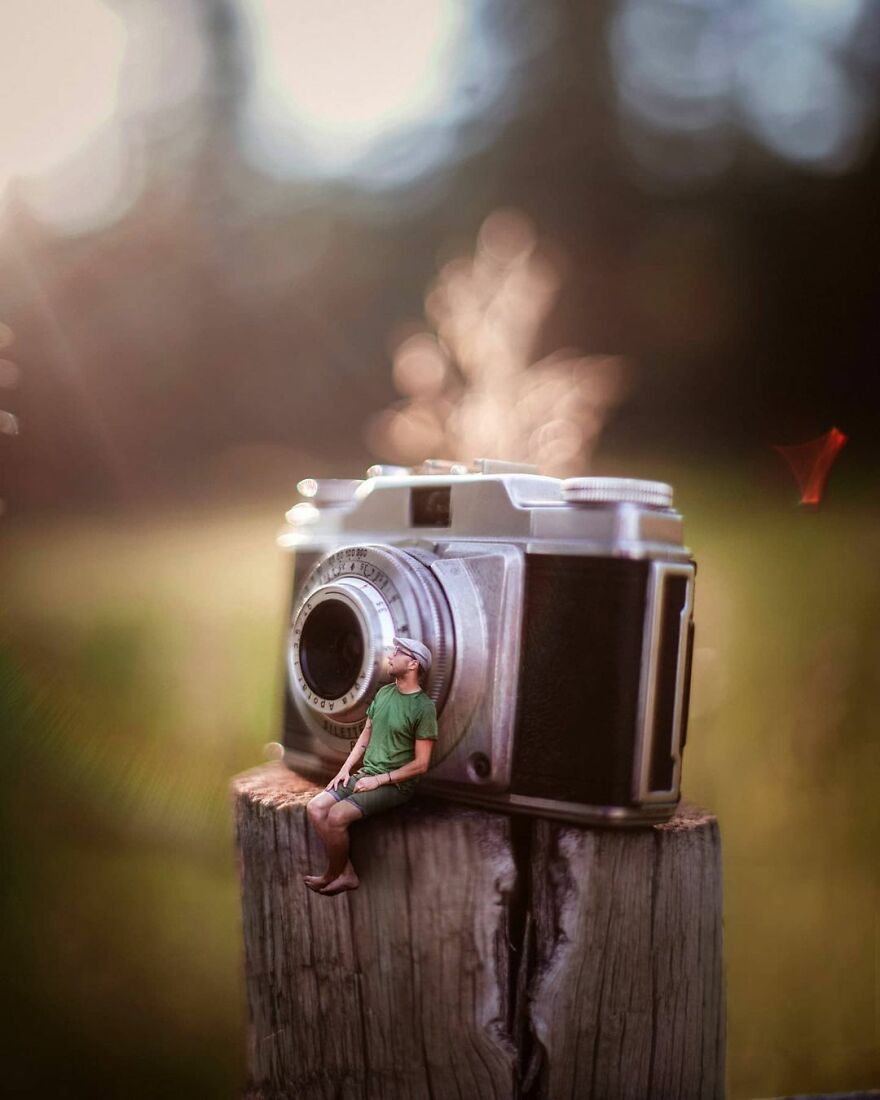 Photographer Creates Amazing Miniature Images Of Himself