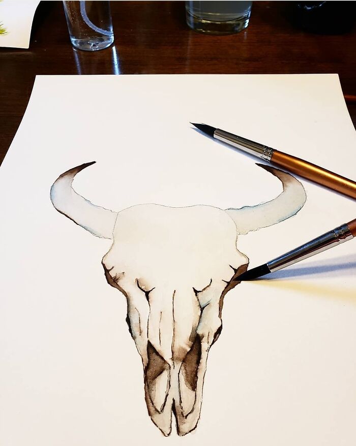 Learned How To Watercolor In Lockdown Last Year. This Is One Of My Favorites.