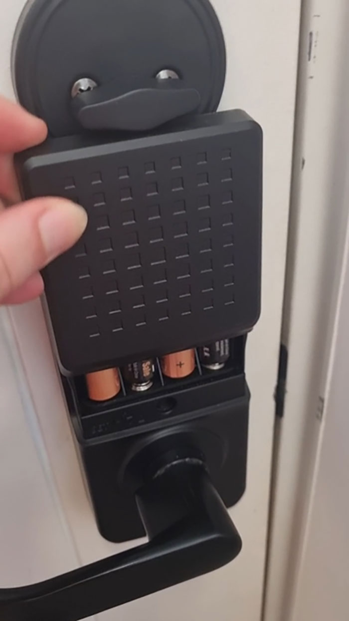 Door Lock Died. Can't Replace The Batteries Unless I Take Either Of The Locks Off