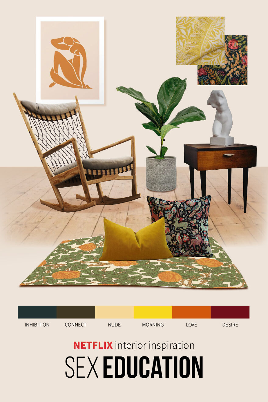 We Created 8 Interior Design Moodboards Inspired By Popular Netflix Shows