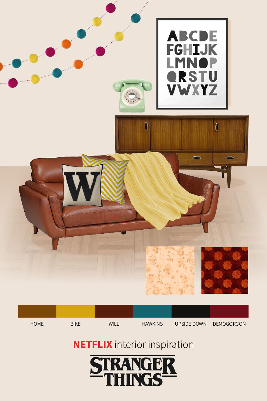 We Created 8 Interior Design Moodboards Inspired By Popular Netflix Shows