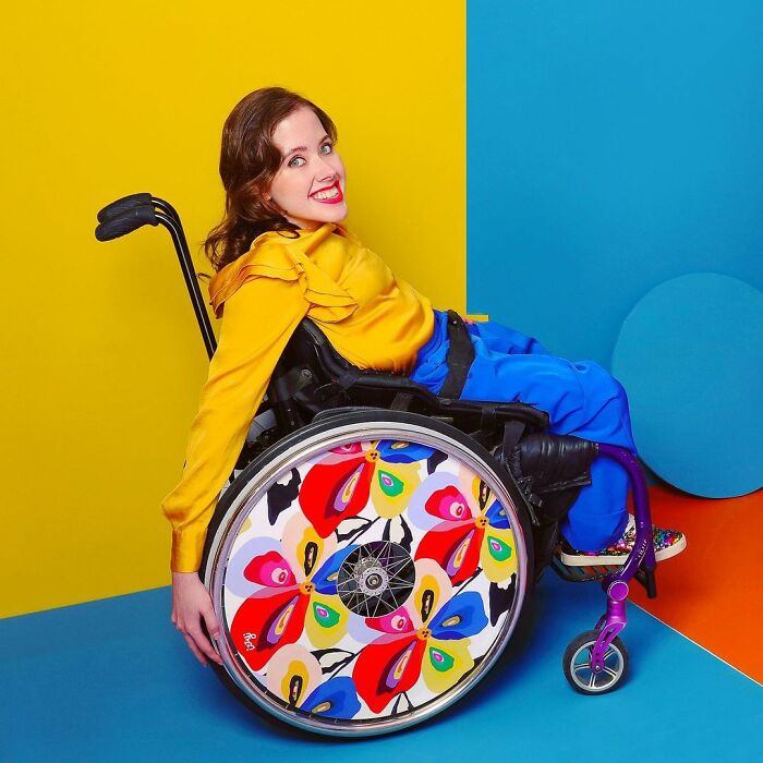 These Sisters Turn Wheelchairs Into Works Of Art With Colorful Wheel Covers