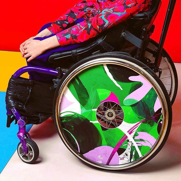 These Sisters Turn Wheelchairs Into Works Of Art With Colorful Wheel Covers