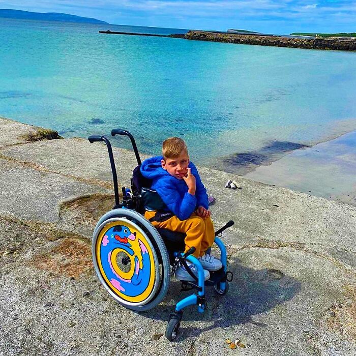 These Sisters Turn Wheelchairs Into Works Of Art With Colorful Wheel Covers